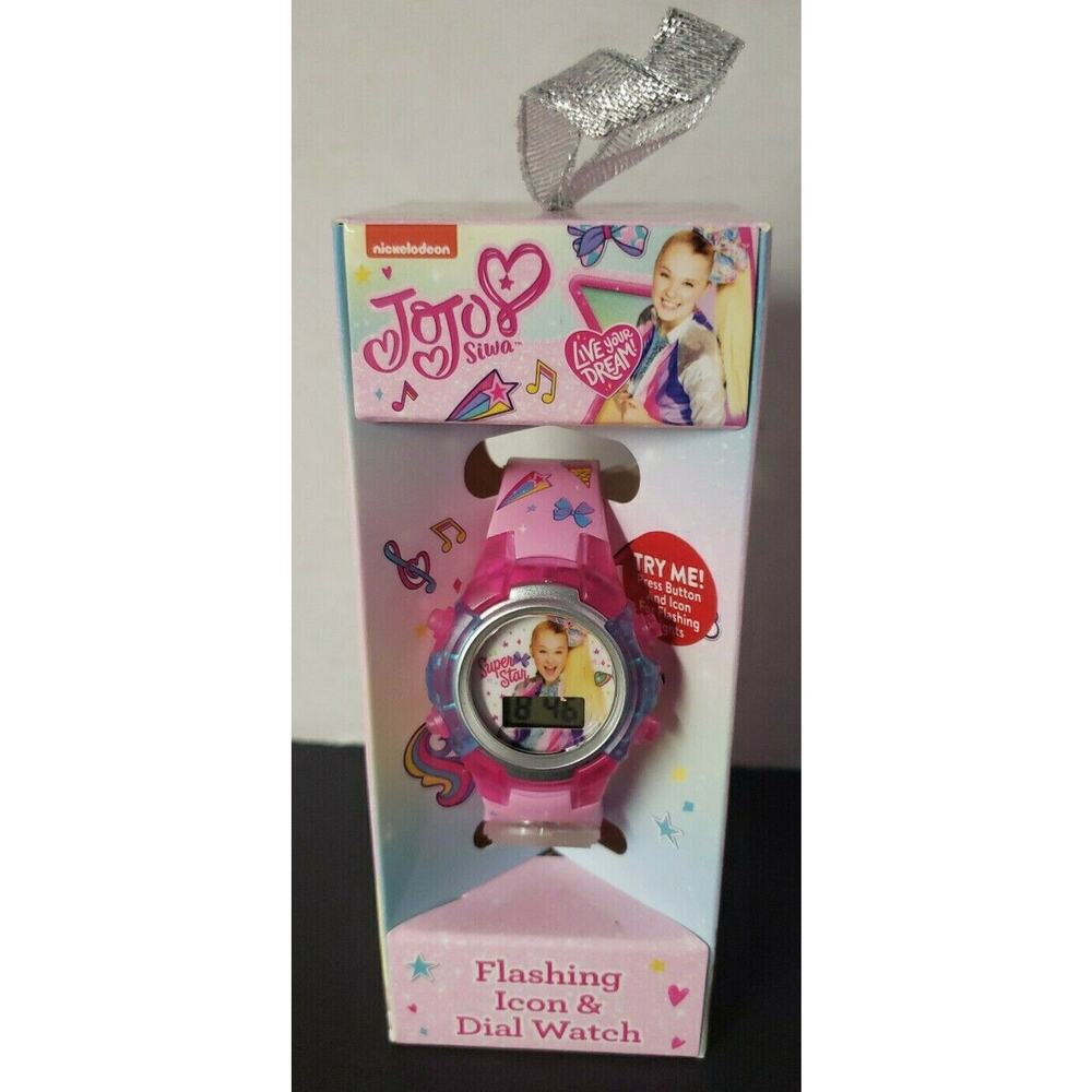 Nickelodeon JoJo Siwa Flashing Icon and Dial Kids Watch Purple U152